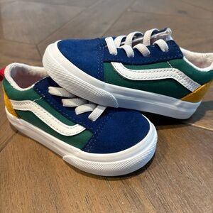 Vans Kids Blue and Green Sneakers
